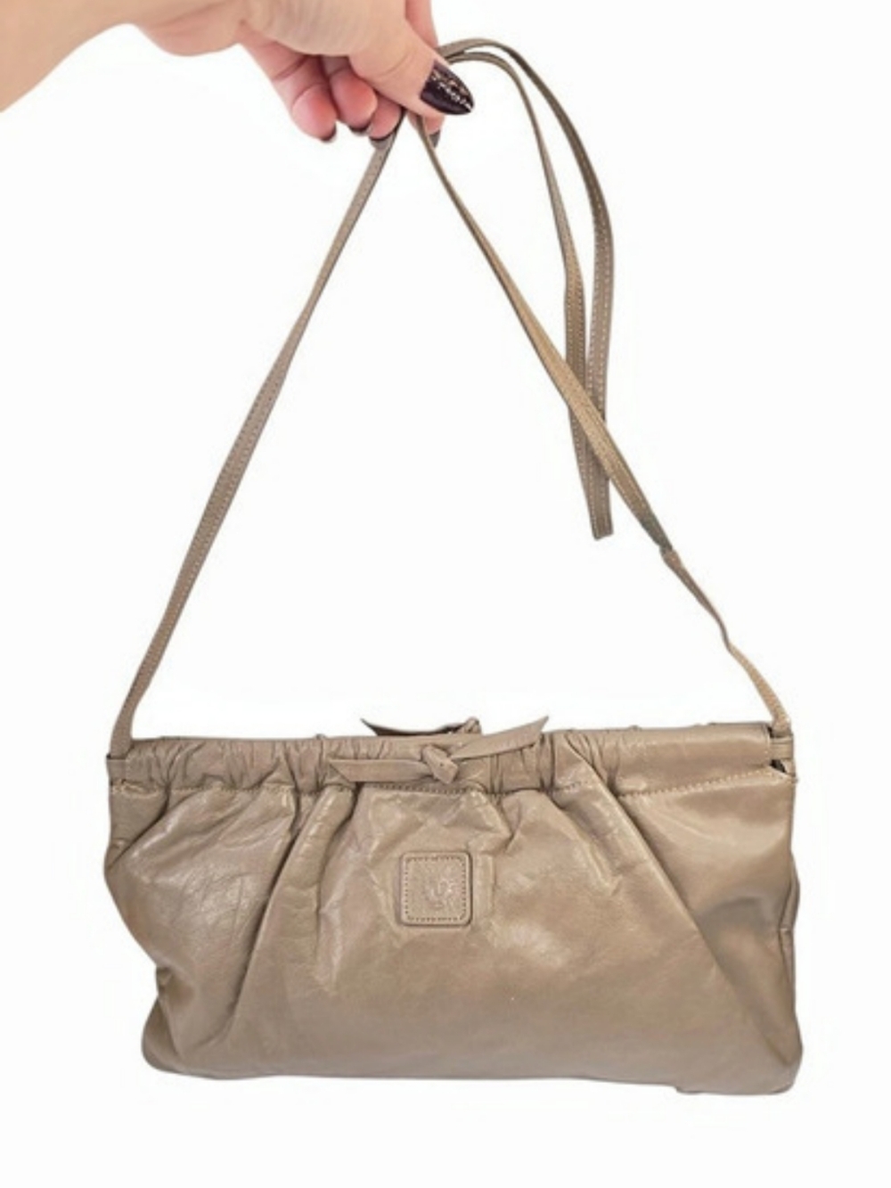 Anne Klein for Calderon Leather Shoulder Bag in Brown